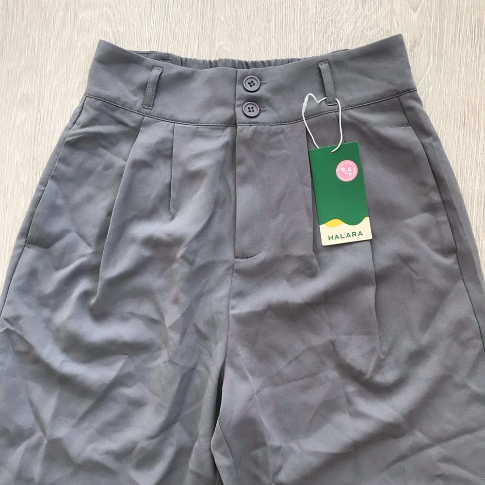 Halara Flex™ High Waisted Zipper Pocket Shirred Straight Leg Trouser Pants - Picture 8 of 14